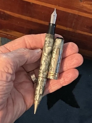 Pluma Estilográfica y Lápiz Mecánico Combinación Wearever De Colección Mármol Verde Foto 1 de 4