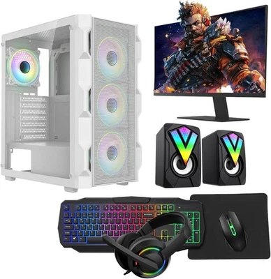 NEO WHITE PC Bundle i7 16GB RAM GT 730 2GB 1TB HDD + 128GB SSD Win 11 Pro - Image 1 of 4