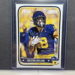 Fútbol americano vintage 2024 ONYX Colston Loveland #OVCOLO Michigan Wolverines TE b - Imagen 1 de 11