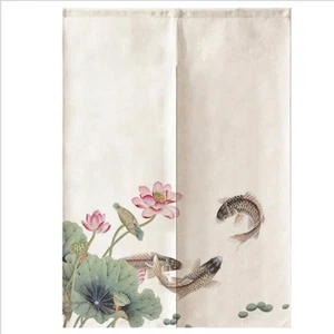 Chinese Style Door Curtain Doorway Tapestry Noren Kitchen Room Divider Art Decor - Picture 1 of 31
