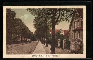 Springe a. D., Partie in der Bahnhofstraße, Ansichtskarte - Picture 1 of 2