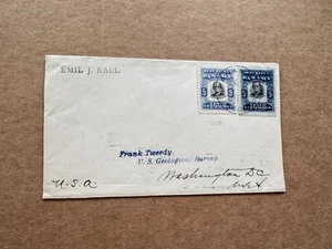 Canal Zone /Panama 1909 Cover +US Geological Survey +Bi-Color Franking #189+189a - Picture 1 of 2