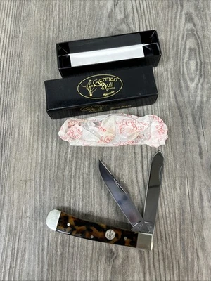 German Bull Faux Tortoise Shell Trapper /w Box (106) - Image 1 of 4