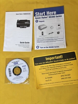 Epson Stylus NX400 Series Software Logiciels CD Drivers Utilities & Quick Start - Image 1 of 4