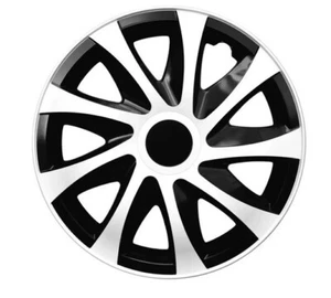 NRM Radkappen DRACO Weiß/Schwarz 4 x Universal Radzierblenden - Bild 1 von 5