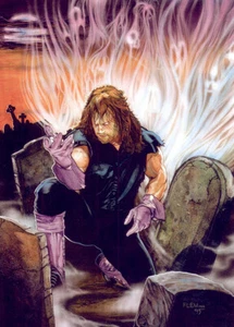 UNDERTAKER WWE SIGNED PRINT by Tom FLEMing - Picture 1 of 1