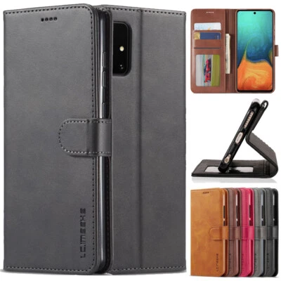 Leather Case for Samsung S25 S24 Ultra S23 S22 Plus S21 S20 FE Wallet Flip Cover - Image 1 of 4