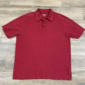 Wrangler Polo Shirt Mens L Large Red Short Sleeves Collared Rugby Cotton Outdoor - Picture 1 of 6