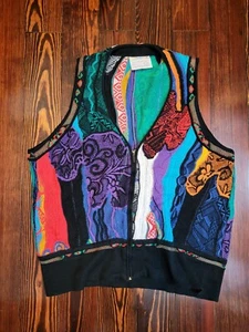 COOGI Australia Authentic Knit Zip-Up Sweater Vest Size Small  - Picture 1 of 7
