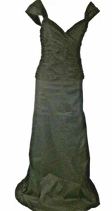 JOVANI Womens Black Formal Dress Evening Gown Fit Flare Gathered Ruched Bodice 6 - Picture 1 of 7