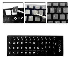 English Letters Keyboard Stickers Frosted PVC Tablet US New Computer L6T5 - Picture 1 of 15