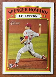 2021 Topps Heritage Spencer Howard In Action RC #106 Philadelphia Phillies - Picture 1 of 2