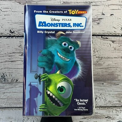 Disney Pixar Monsters, Inc. [2001 VHS Tape] Billy Crystal John Goodman Movie Foto 1 de 4