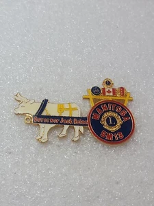 Pin de esmalte doble embrague trasero Club de Leones Manitoba Canadá 5M13 gobernador Jack Neinz - Imagen 1 de 4