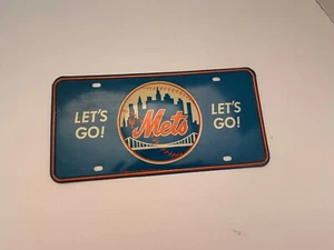 1960's New York Mets License Plate -  Raised Convex Logo - Metropolitan Baseball - Picture 1 of 3