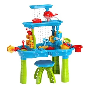 New Kids Sand and Water Play Table with Rain Showers for Toddlers 3-6 Years Old - Picture 1 of 8