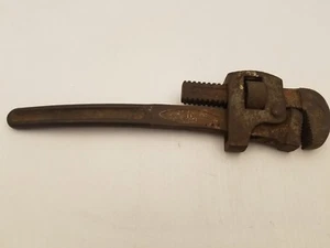 STILLSON HENRY & ALLEN 14" DROPPED FORGED STEEL PIPE WRENCH VINTAGE - Picture 1 of 12