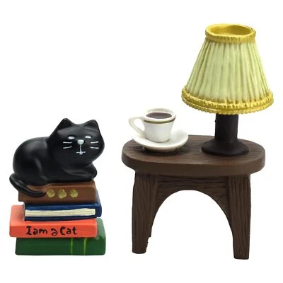 Cute Mini Cat on Books Figurine Resin Cat for Office Home Decoration Perfect ... - Image 1 of 4
