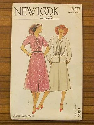 NEW LOOK (maudella) - 6163 LADIES DRESS SKIRT TOP SHIRT NECK TIE 10 - 16 UNCUT - Image 1 of 2