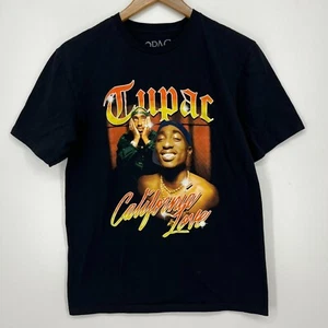 2Pac California Love T-Shirt Men's M Black Rap Tee Short Sleeve Crew Neck Cotton - Picture 1 of 9