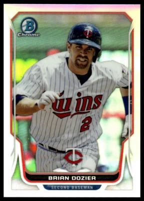 2014 Bowman Chrome Refractor /500 Brian Dozier #203 B - Image 1 of 2