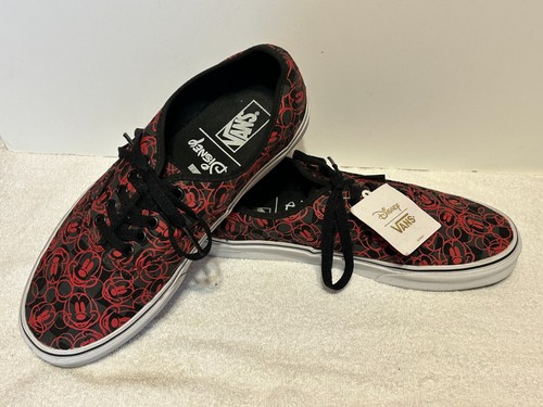Vans Topolino Disney Sneakers Unisex Uomo 8 5 Donna 10 Rosso Nero Nuovo con etichette