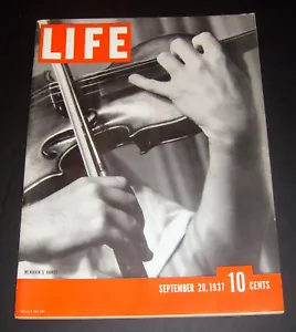 Vintage LIFE Magazine September 20, 1937 - Menuhin's Hands, Battle of Antietam - Picture 1 of 1