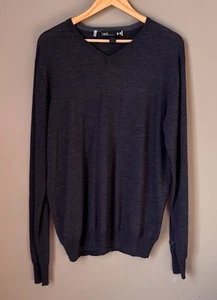Under Armour Men’s Golf Performance Sweater V-neck Dark Gray 100% Wool Large - Picture 1 of 6