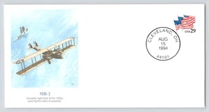 MB-2 Biplane FDC Cachet Fellows Ferguson Art Fleetwood c1994 Cleveland, Ohio - Picture 1 of 5