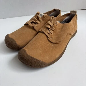 KEEN Mosey Derby Nubuck Suede Leather Shoes Oxford Women’s 8.5 Camel Brown NEW - Picture 1 of 12