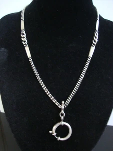 Cadena de reloj de bolsillo victoriano de plata de ley 925 ¡RARO! - Imagen 1 de 10