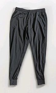 Nice Laundry Black Mesh Lounge Jogger Pants Large Lined Cuff Casual Sports - Picture 1 of 9