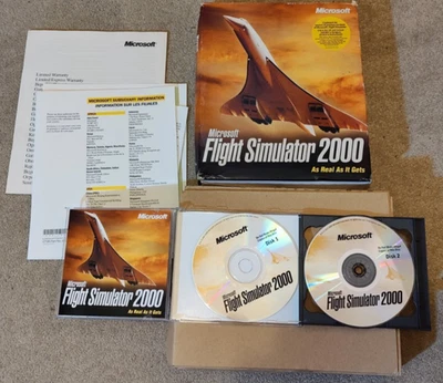 Microsoft Flight Simulator 2000 2-Disc PC Video Game with Box - Image 1 of 4