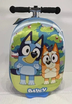 BLUEY Luggage Scooter Kids  Ride On Suitcase Folding with Wheels  - Image 1 of 4