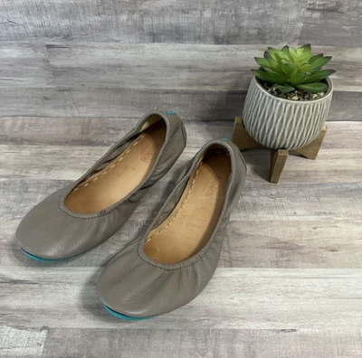 Sapato Feminino TIEKS Gavriell Ballet Flats Couro Nappa Almofadado Taupe Tamanho 9 - Imagem 1 de 4