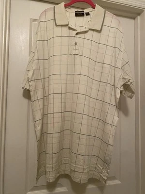 Tasso Ella Golf XL Men’s Striped White Polo 100% Cotton - Image 1 of 3