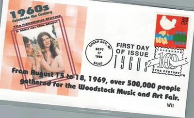 1999 First day Cover #3188b Woodstock WII Cachet - Image 1 of 2