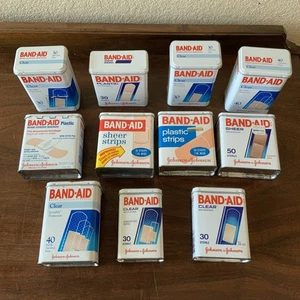 Huge Lot Collection Of Vintage Band-Aid Metal Tin Boxes Container Johnson J&J - Picture 1 of 11