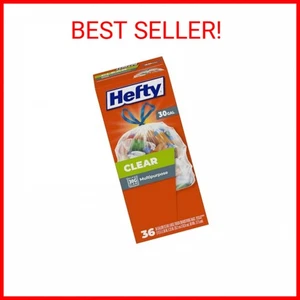 Hefty Recycling Trash Bags, Clear, 30 Gallon, 36 Count - Picture 1 of 2