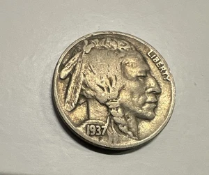 1937-P Philadelphia Buffalo Nickel G/VG+ SPEDIZIONE VELOCE! - Foto 1 di 10