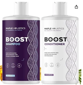 Advanced Biotin Shampoo and Conditioner Set - Sulfate and Paraben Free Shampoo a - Picture 1 of 6