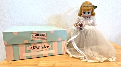 Muñeca Novia Madame Alexander 8" Vintage Rara 2001 Caja Original Sin Etiqueta Colgante Foto 1 de 4
