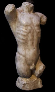 Escultura australiana estilo griego italiano estatua torso masculino Hércules decoración del hogar - Imagen 1 de 1
