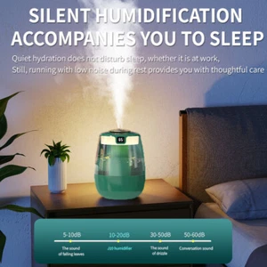 1500ML Dual Nozzle Humidifier - 280ml/h,99.9% Sterilization,Quiet for Bedroom - Picture 1 of 12