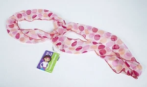 LIMITED TOO NWT 2 IN 1 HEADSCARF WAIST NECK HIP SASH HEAD SCARF PINK POLKA DOT - Picture 1 of 1
