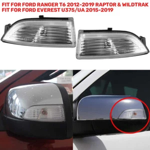 Pair Side Wing Mirror Indicator Lens Cover For Ford Ranger T6 Raptor Wildtrack U - Picture 1 of 8