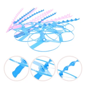 10PCS Flying Disc Toys Kids Flying Disc Playthings Pull String Flying Saucers - Picture 1 of 12