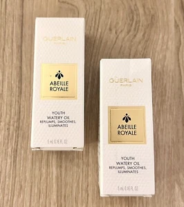 2x GUERLAIN Abeille Royale Youth Watery Oil 5 ml 0.16 Oz Travel Mini Sample Size - Picture 1 of 8
