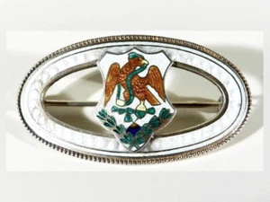 Finn OYEN & Co. Norway Jugendstil Art Nouveau Silber Emaille Brosche - Bild 1 von 5