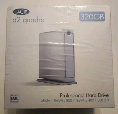 NEW! LaCie d2 HD Quadra 7200RPM 8MB 320GB eSATA F800/400 External Hard Drive - Image 1 of 3